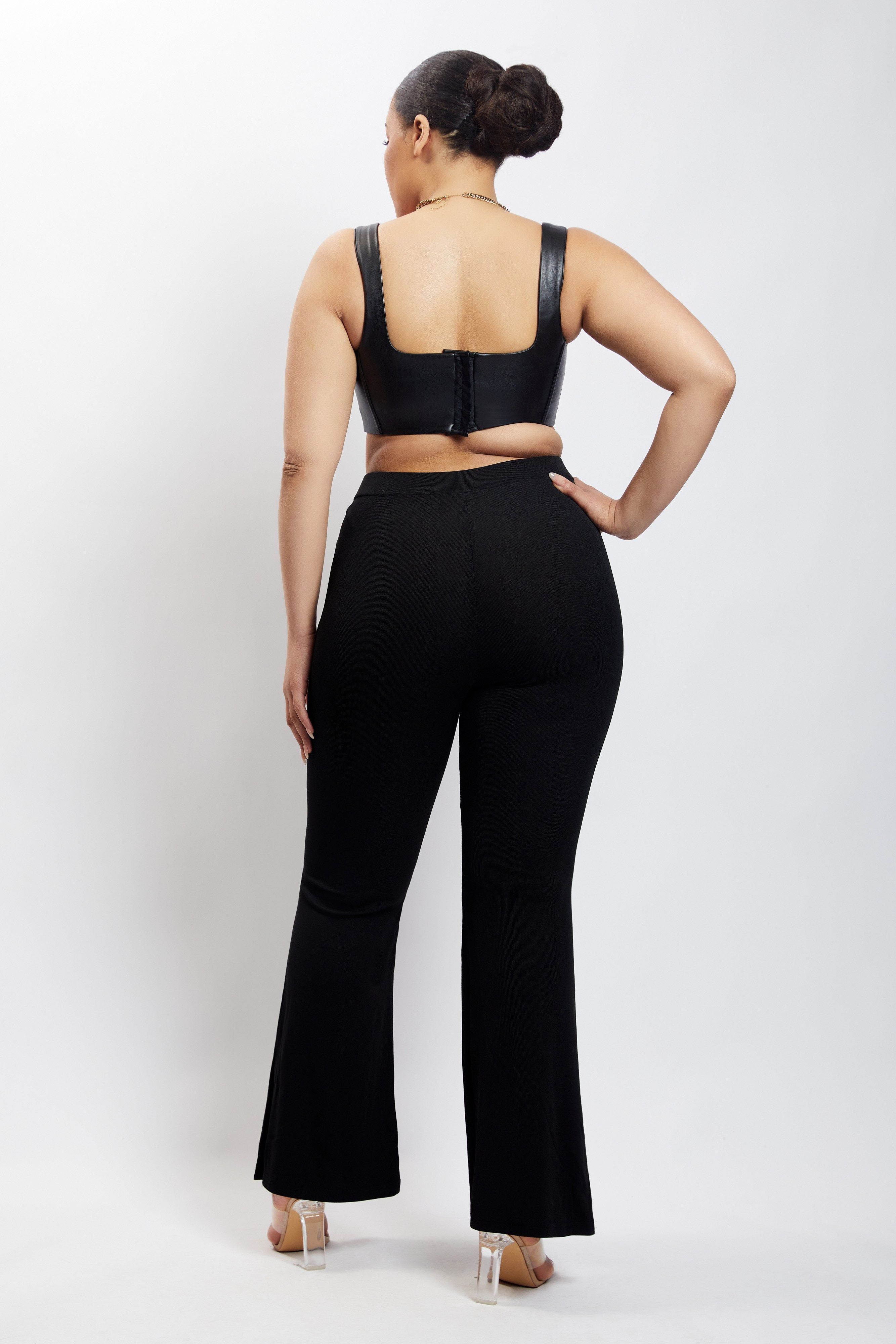 Saskia Straight Leg Trousers - Black sold by Meshki product image thumbnail 6