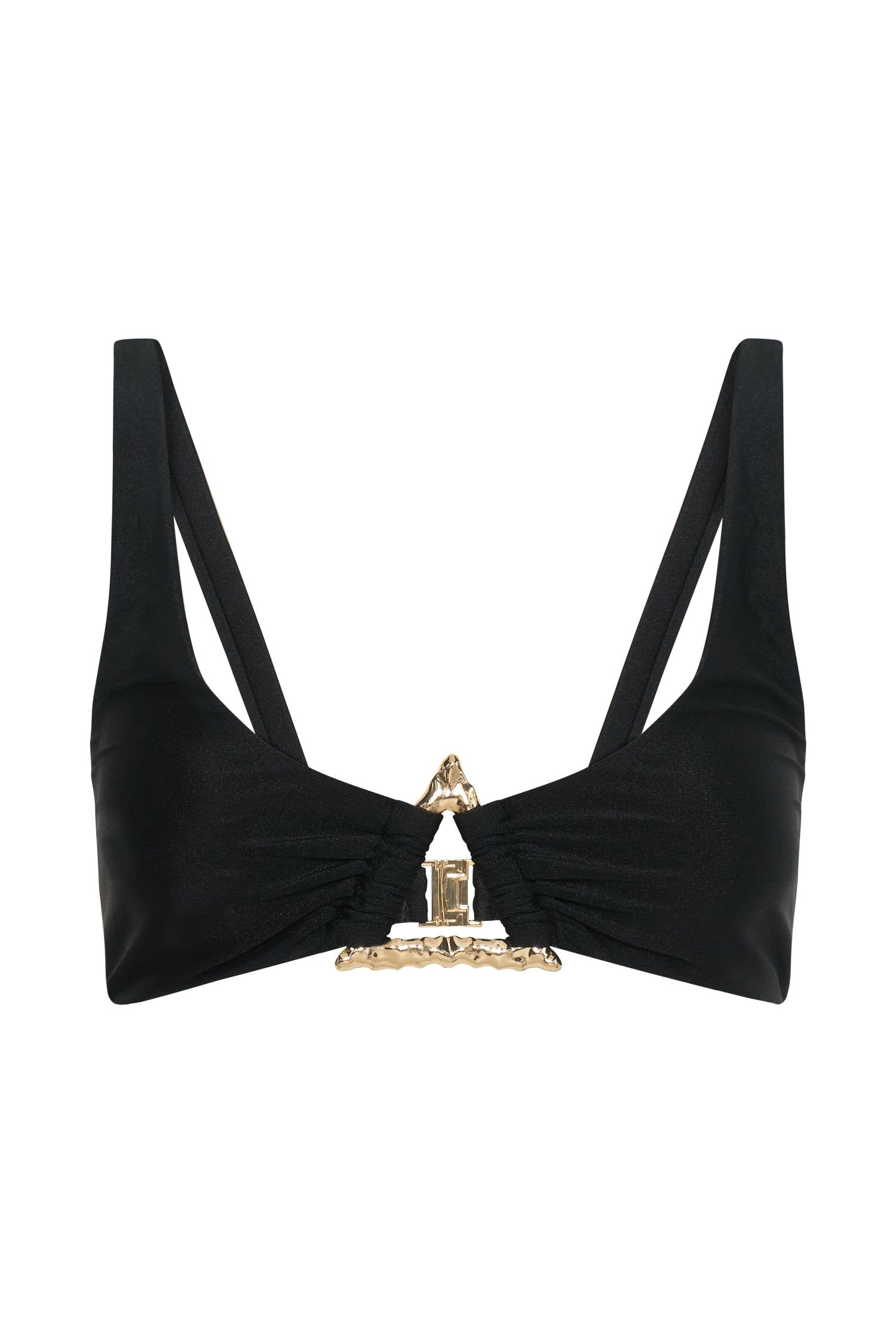Riley Triangle Hardware Bikini Top - Black sold by Meshki product image thumbnail 8