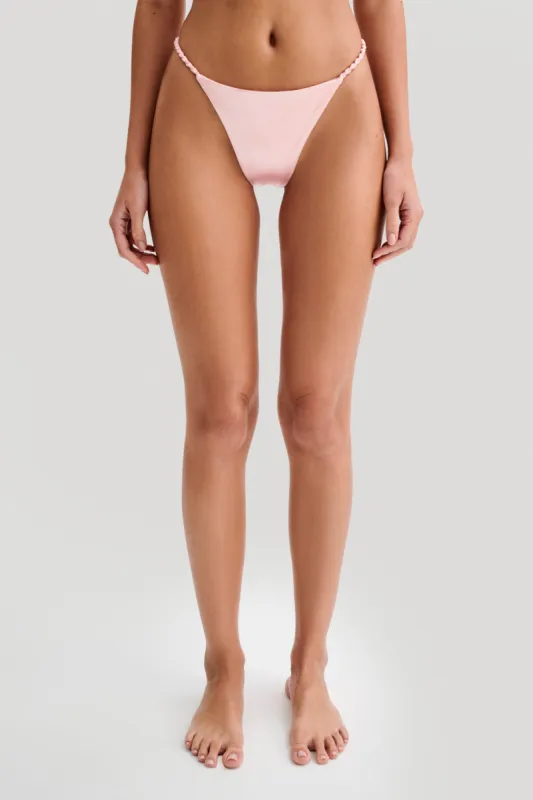 Melika Braided Bikini Bottoms - Pale Pink sold by Meshki