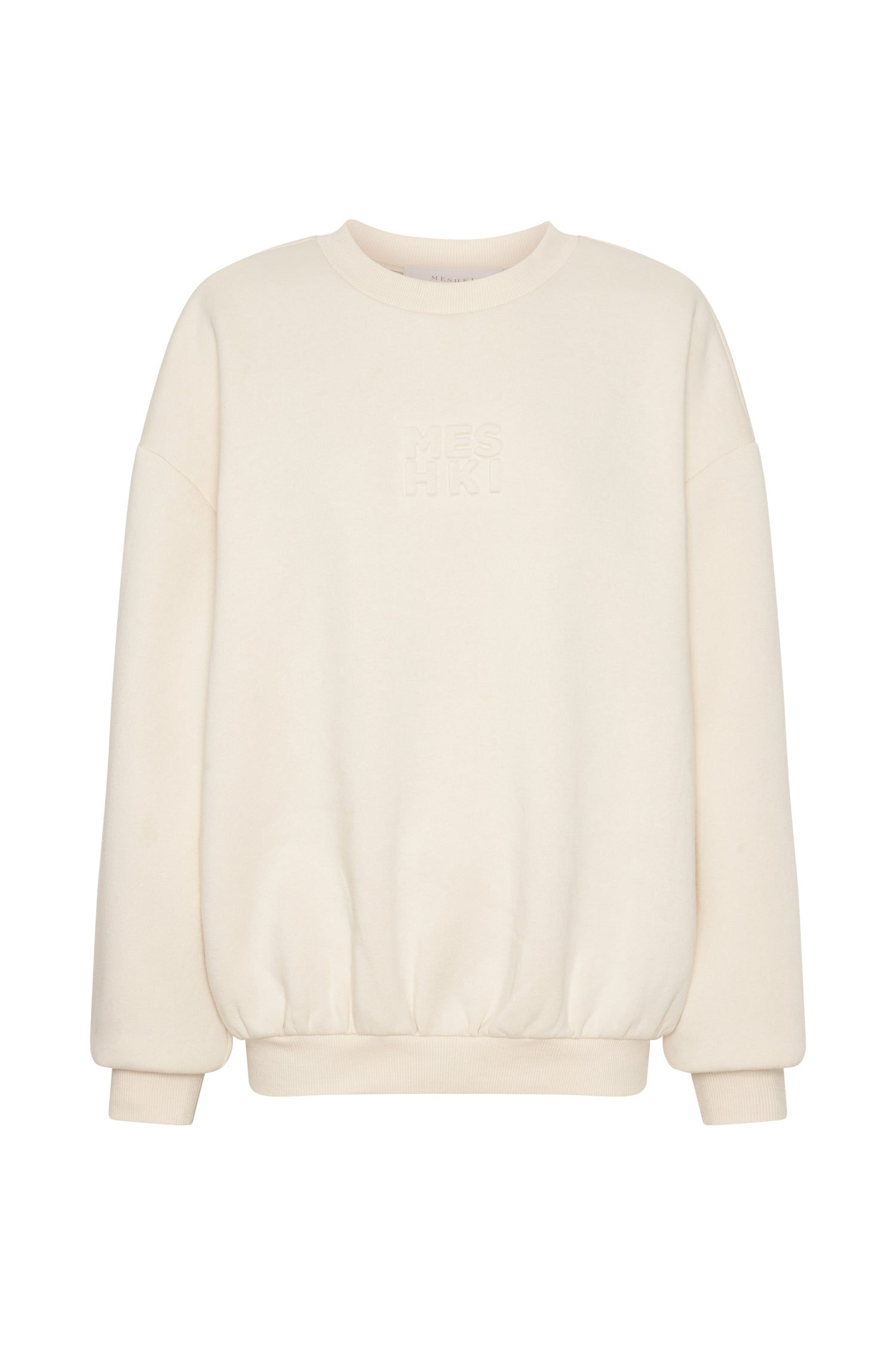 Sutton Embossed Fleeceback Crewneck - Bone sold by Meshki product image thumbnail 6
