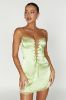 Kalila Corset Mini Dress - Pistachio Green sold by Meshki