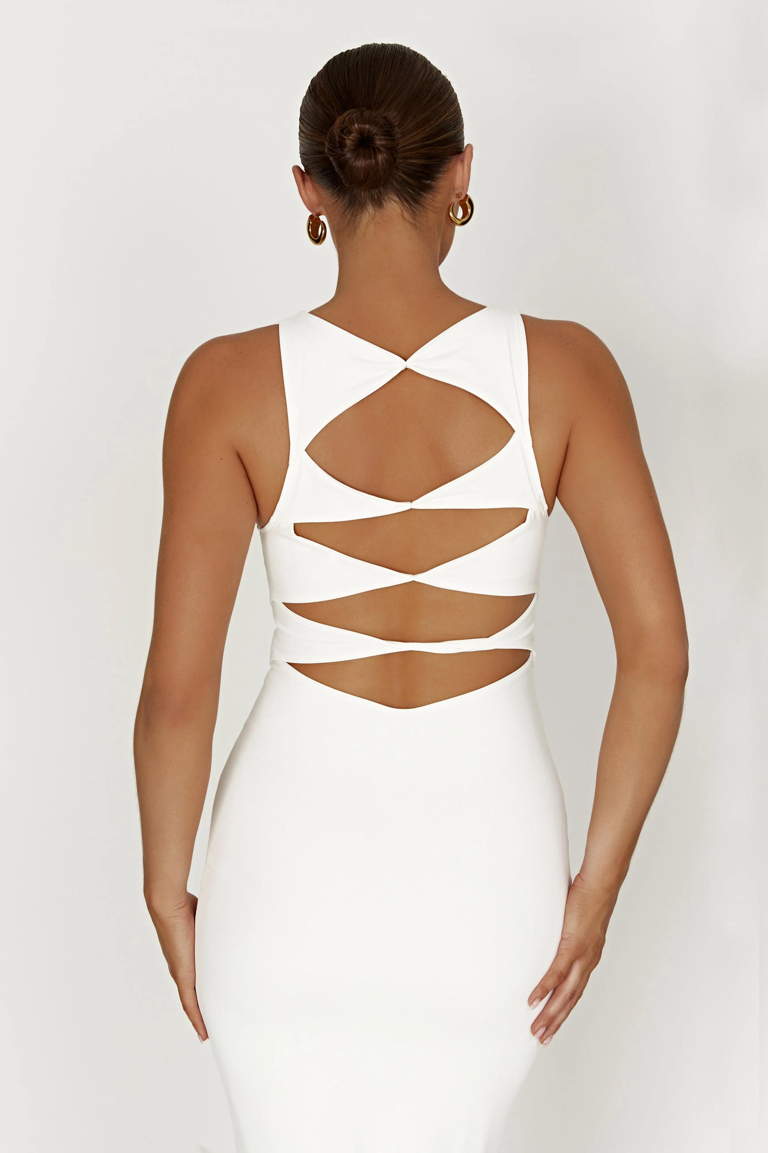 Chloe Cut Out Maxi Dress - White sold by Meshki product image thumbnail 5