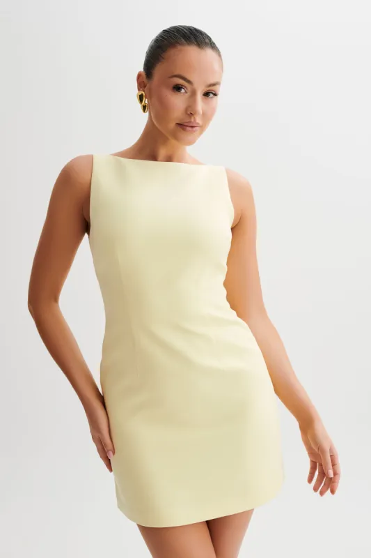 Angela Suiting Mini Dress - Lemon sold by Meshki