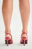 Dasha Patent Sling Back Heels - Red sold by Meshki