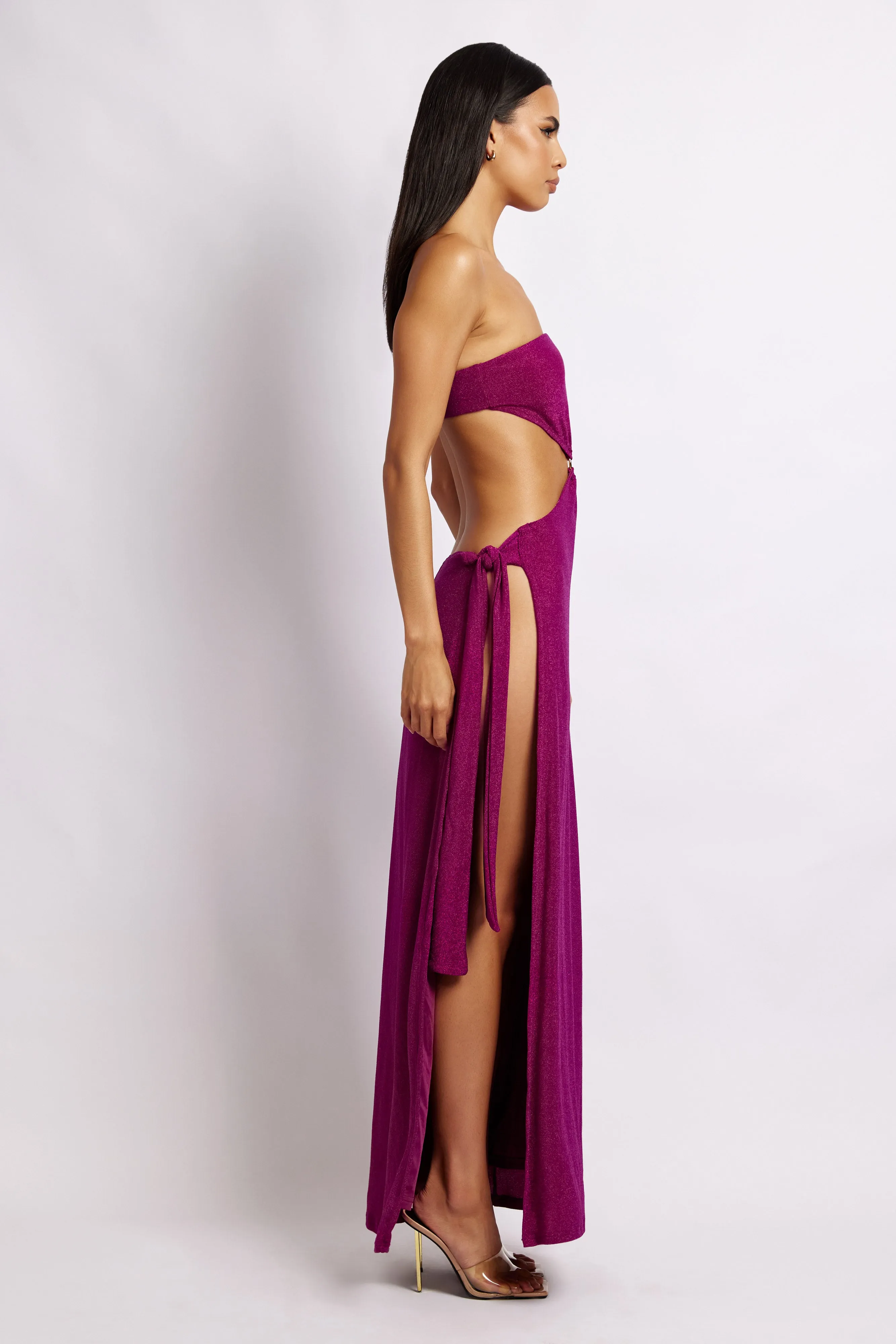 Sierra Strapless Shimmer Dress - Violet Shimmer sold by Meshki product image thumbnail 4
