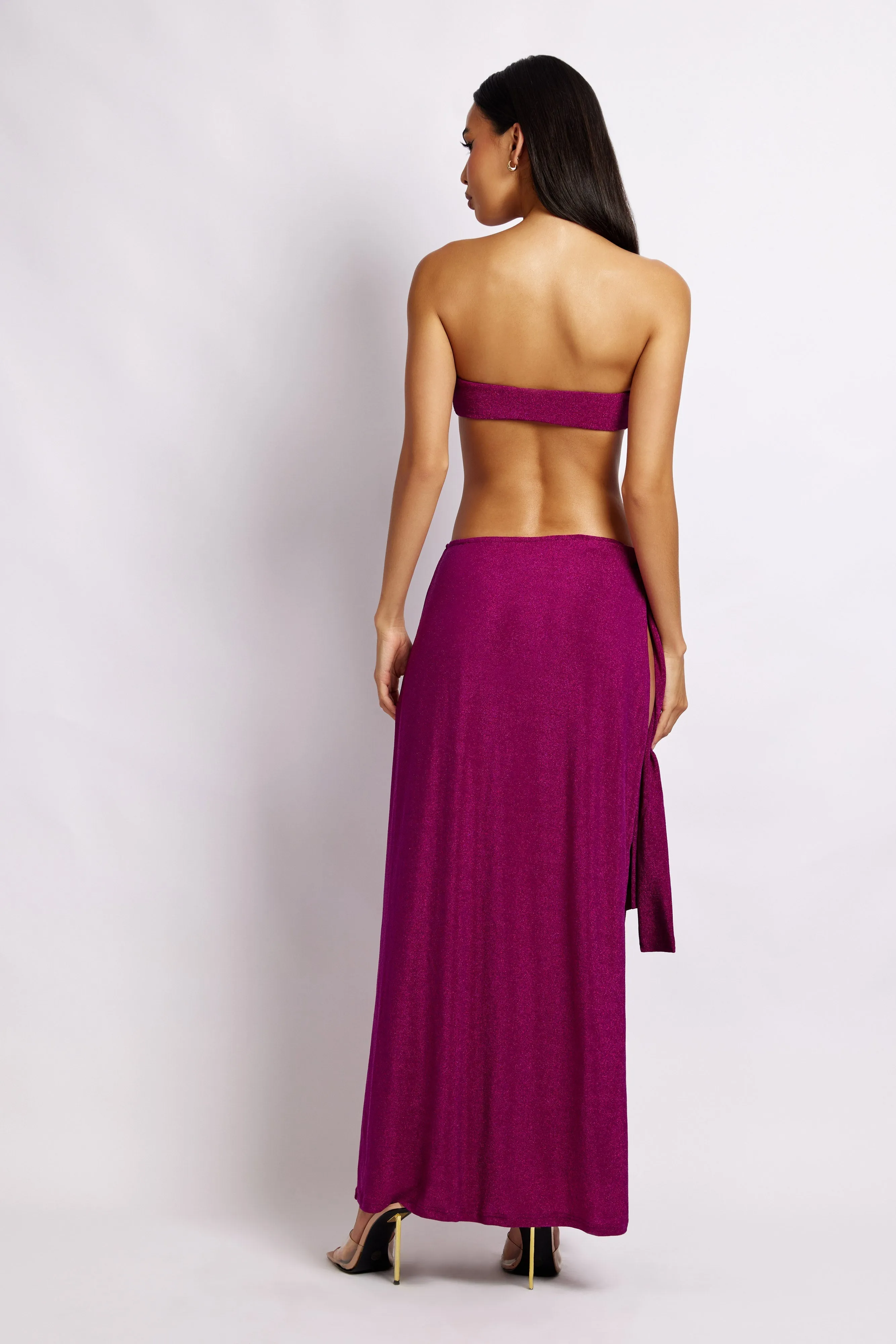 Sierra Strapless Shimmer Dress - Violet Shimmer sold by Meshki product image thumbnail 2