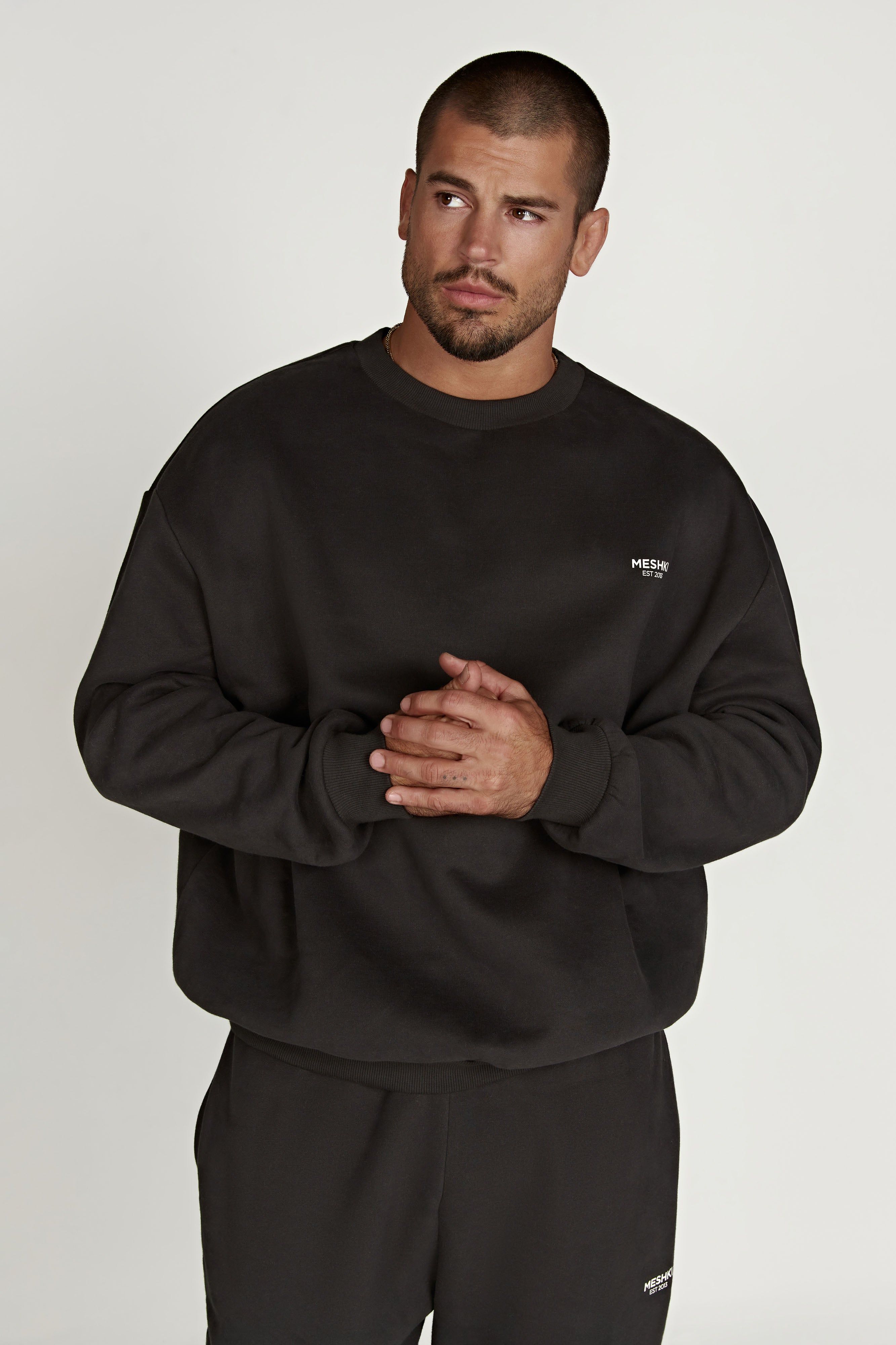 Phoenix Oversized Unisex Crewneck Jumper - Dusk Black sold by Meshki product image thumbnail 4
