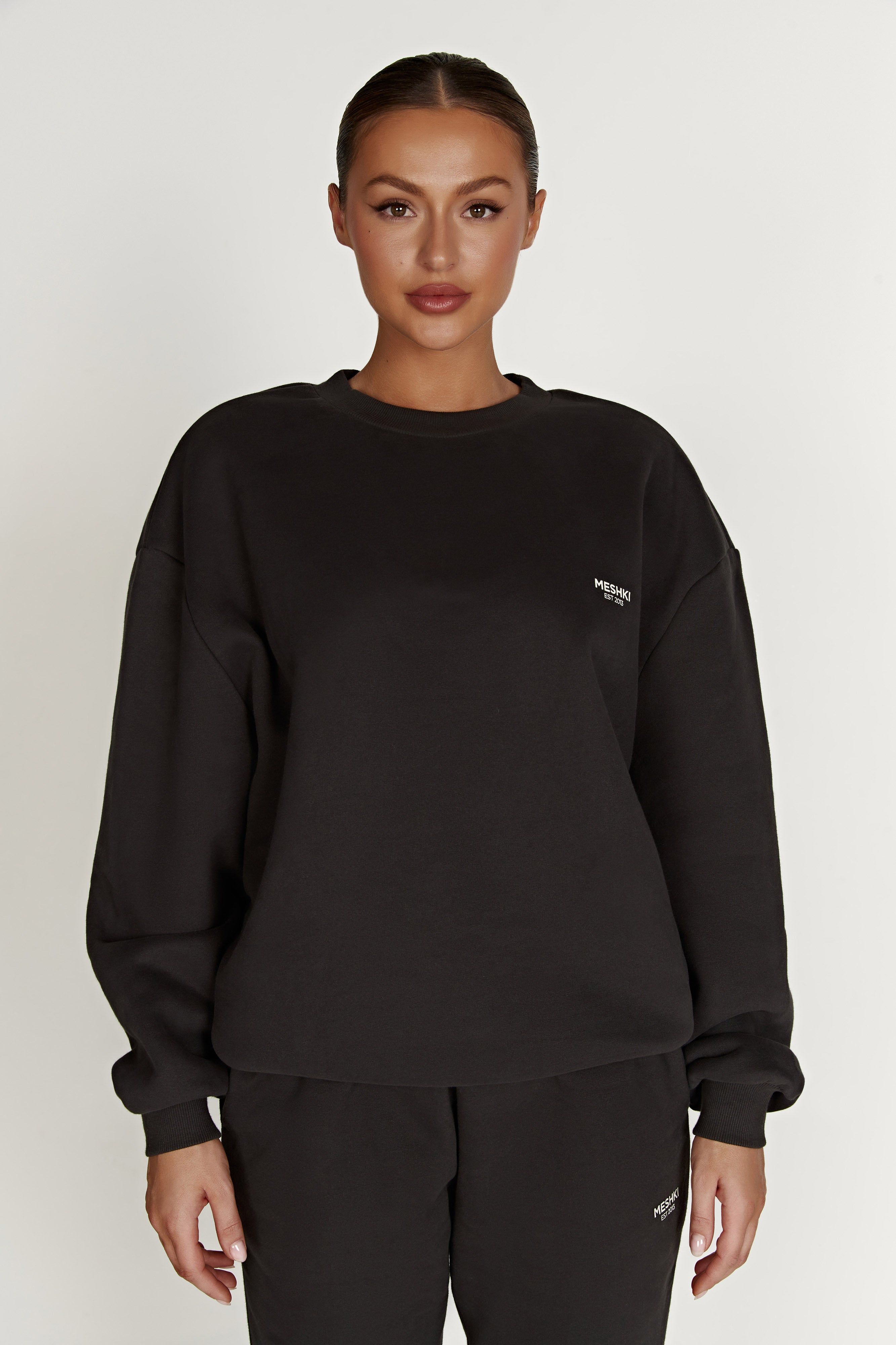 Phoenix Oversized Unisex Crewneck Jumper - Dusk Black sold by Meshki product image thumbnail 5
