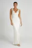 Angelique Satin Cowl Back Maxi Dress - Ivory sold by Meshki