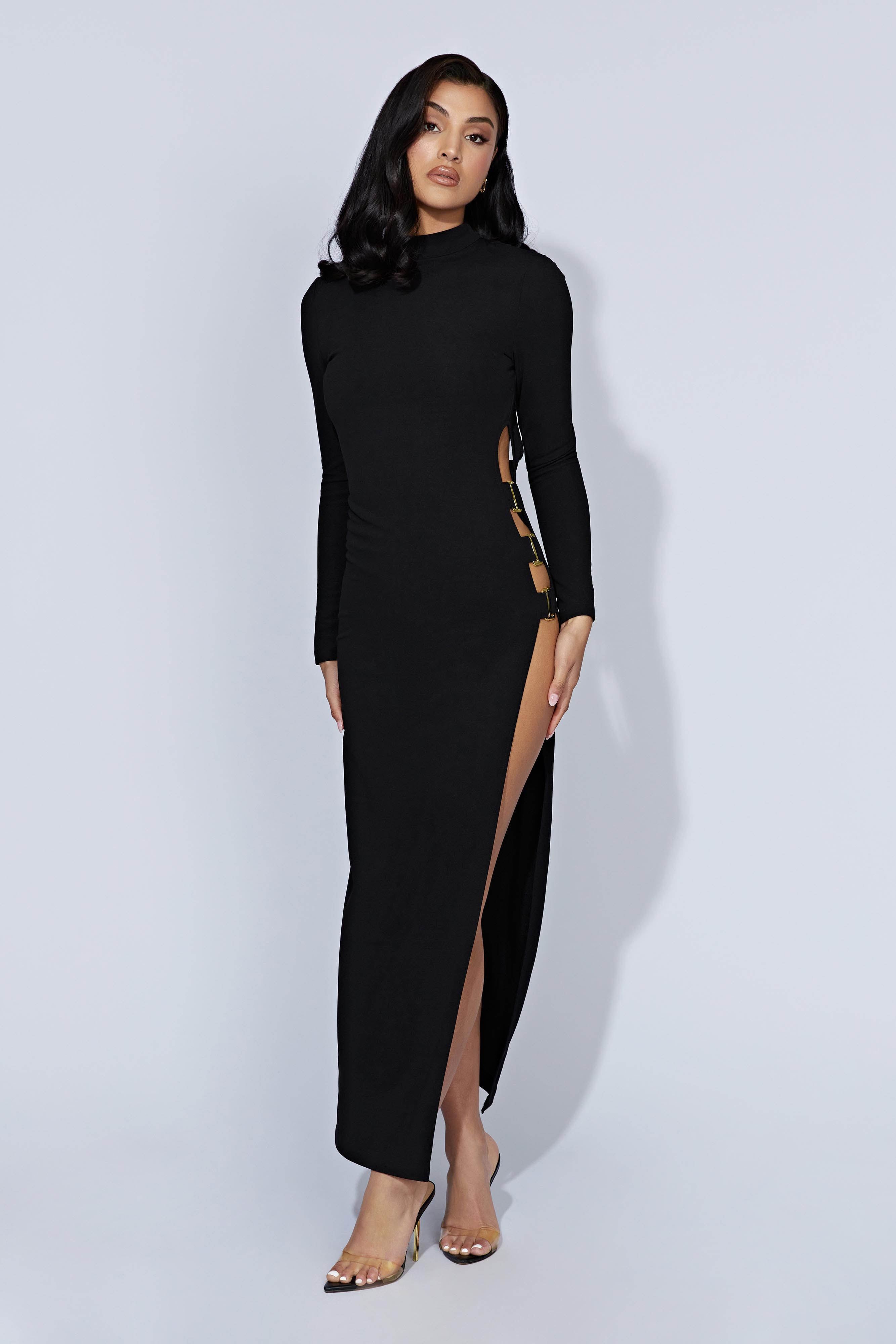 Josette E-Hook Maxi Dress - Black sold by Meshki product image thumbnail 5
