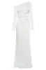 Avery Long Sleeve Maxi Dress - Ivory sold by Meshki