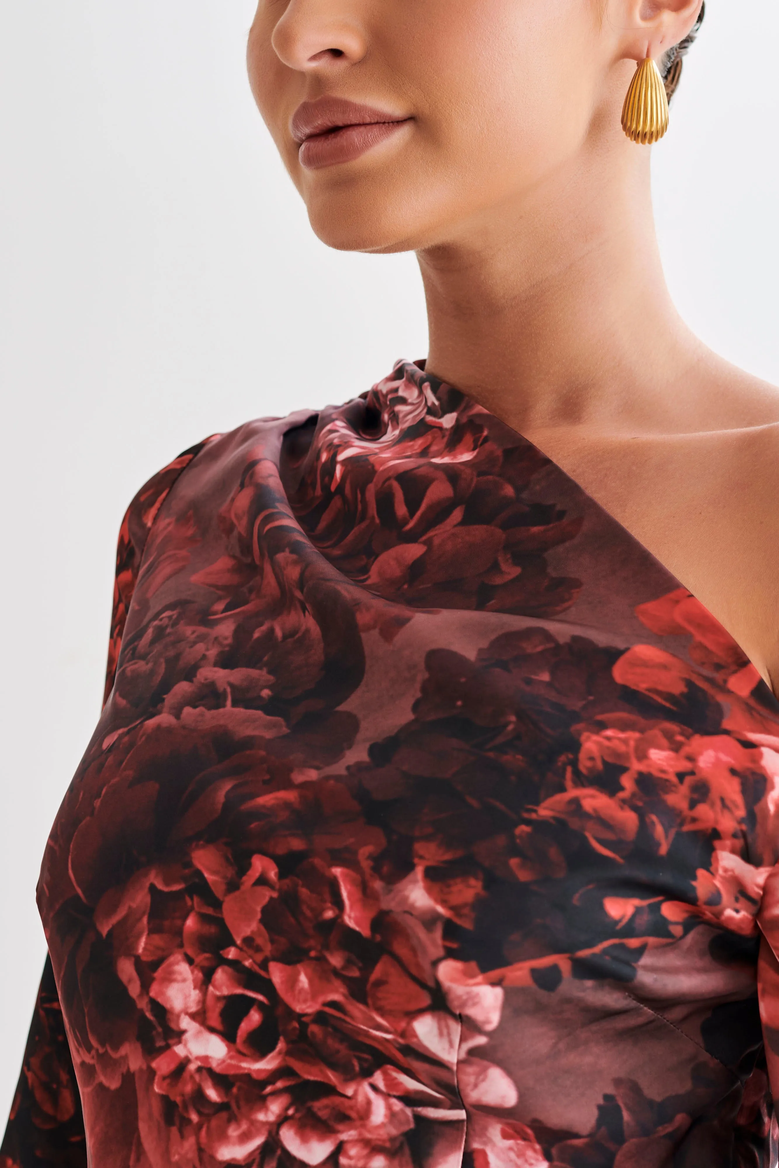 Nikita Long Sleeve Mini Dress - Peony Print sold by Meshki product image thumbnail 3