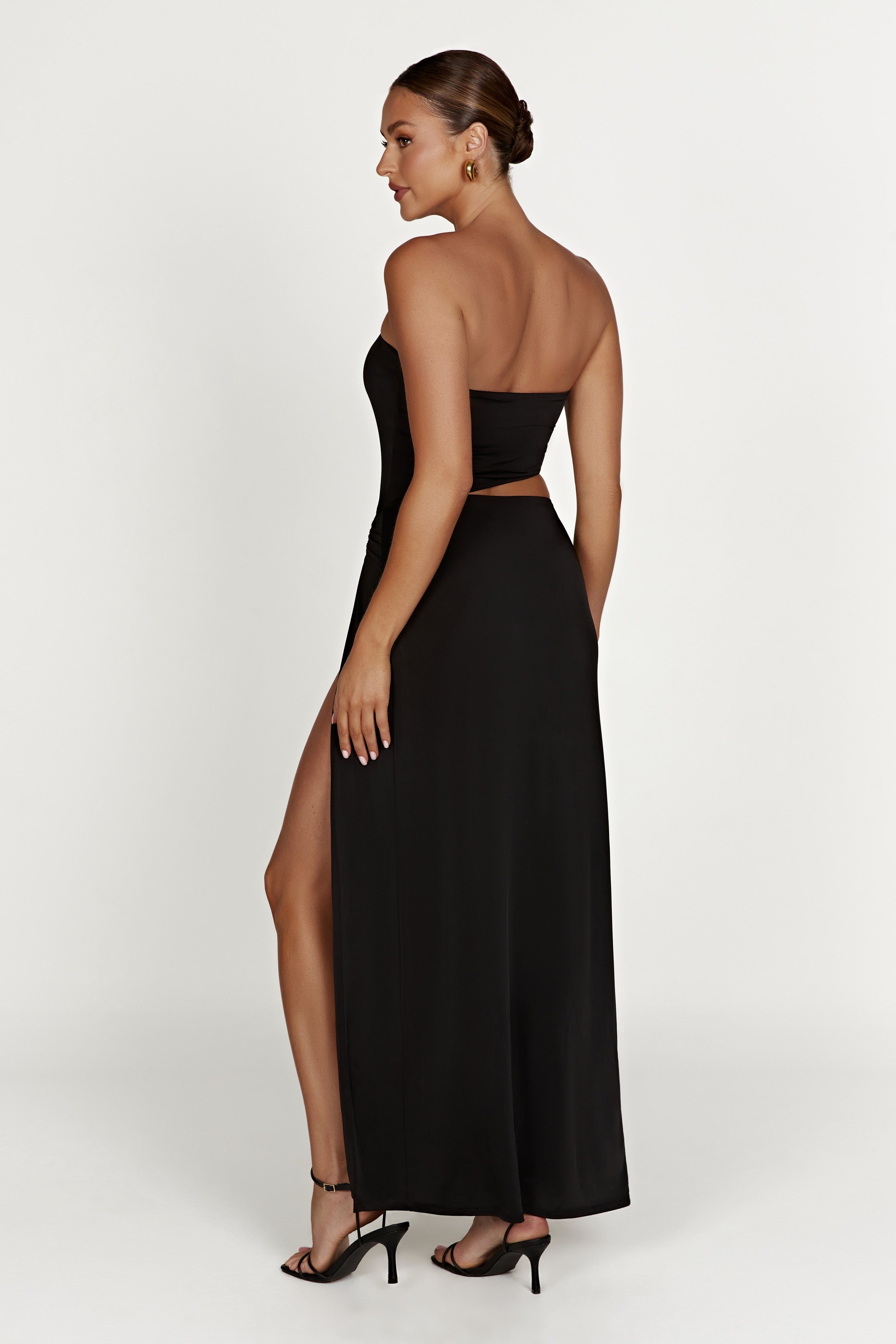 Giada O-Ring Strapless Maxi Dress - Black sold by Meshki product image thumbnail 2