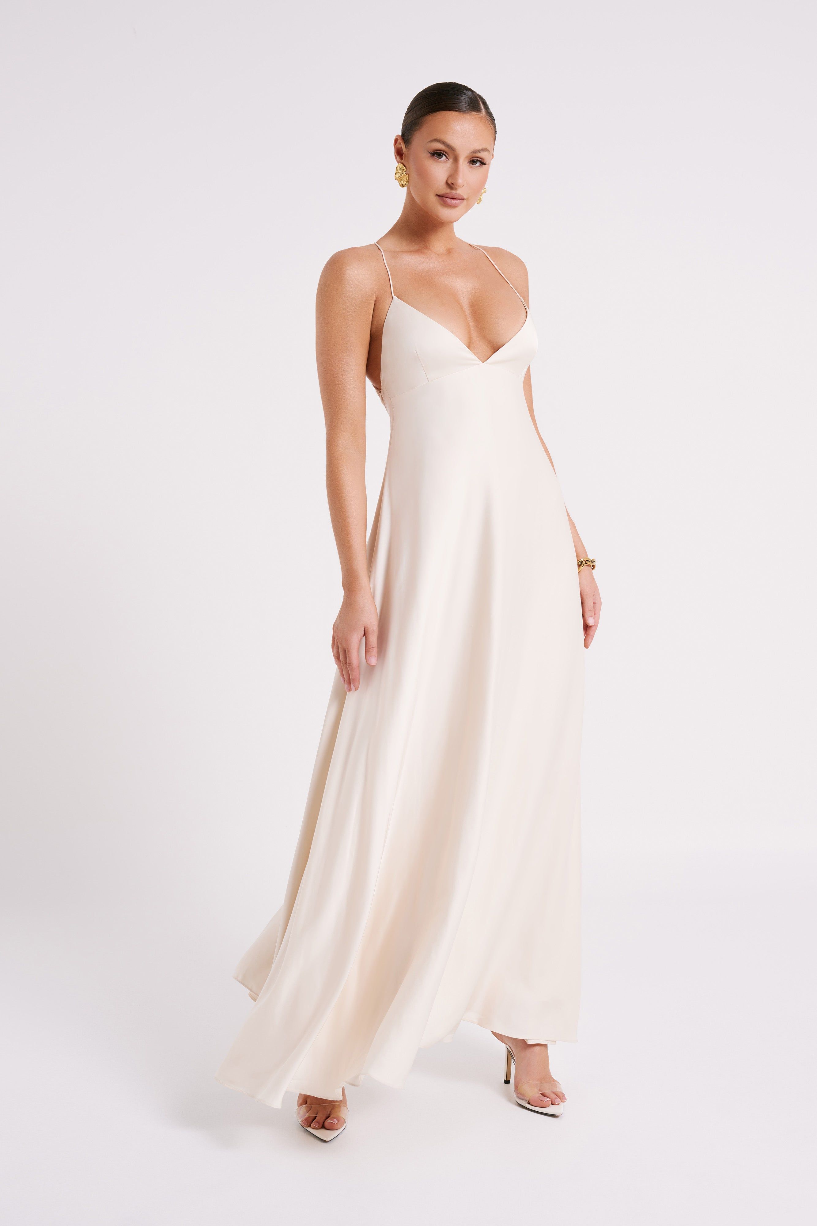 knee length dresses for ladies Baby Doll Maxi Slit Dress – Penny Lane Boutique