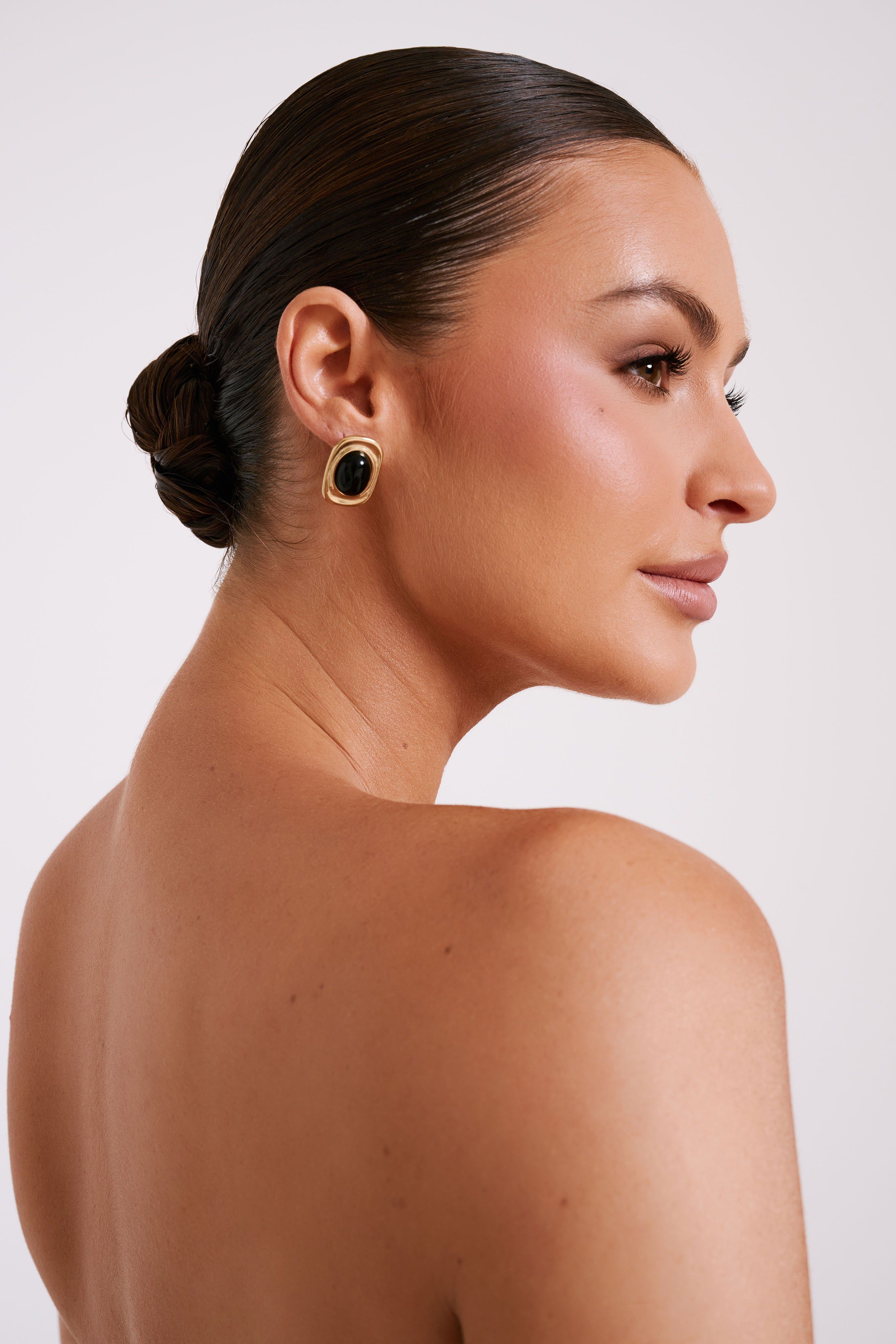 Loti Statement Earrings - Gold sold by Meshki product image thumbnail 5