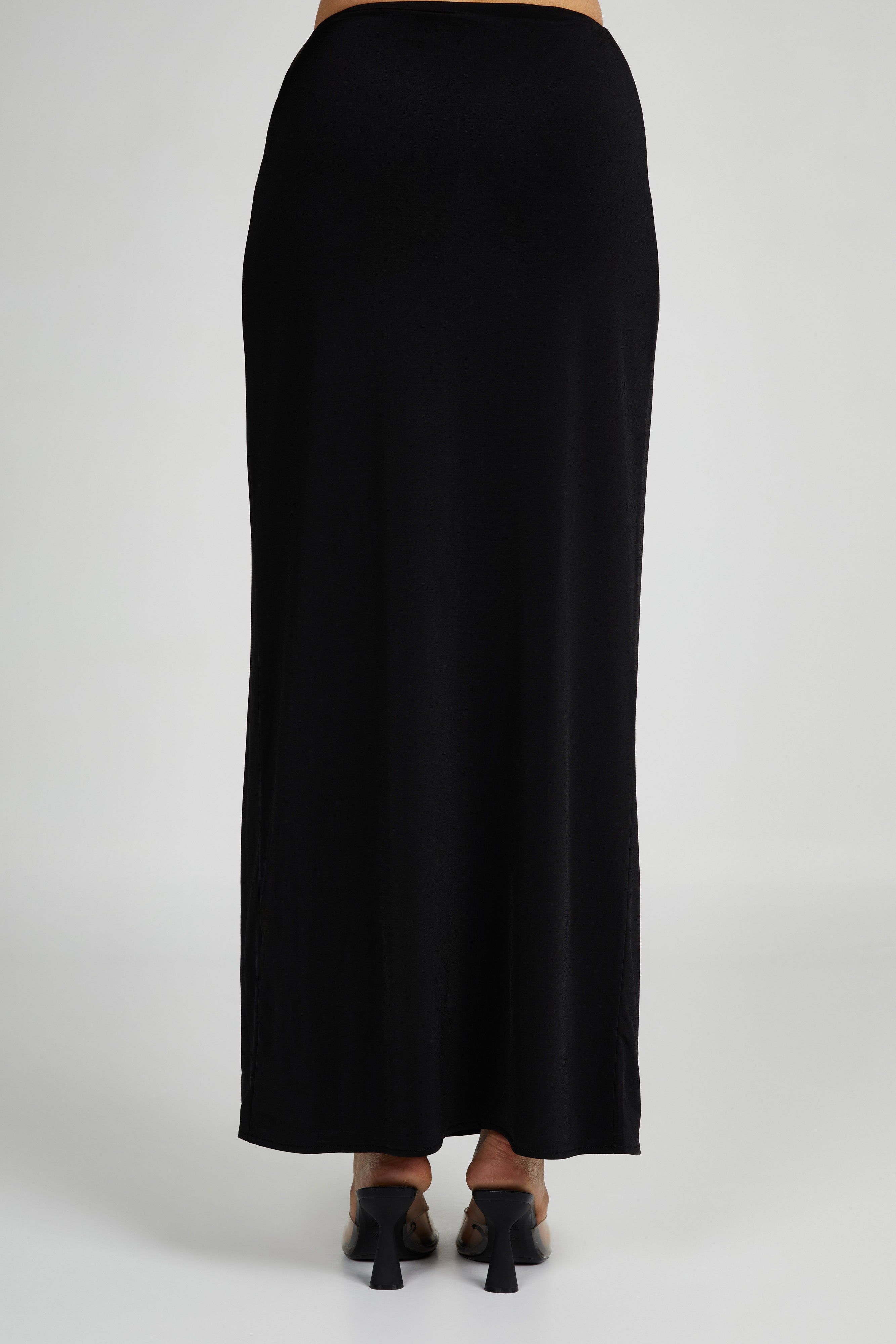 Suri Slinky Maxi Skirt With Hardware - Black sold by Meshki product image thumbnail 3