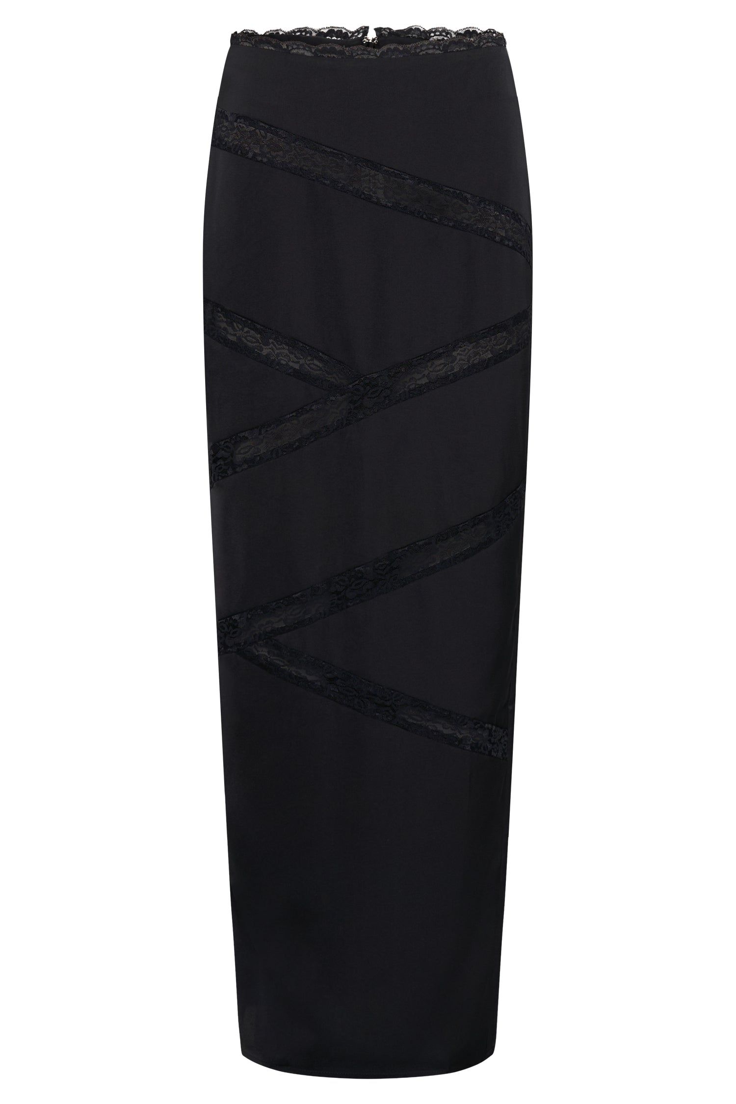 Monet Spliced Lace Midi Skirt - Black sold by Meshki product image thumbnail 8