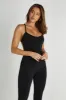 Brinley Slinky Jersey Jumpsuit - Black sold by Meshki