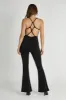 Brinley Slinky Jersey Jumpsuit - Black sold by Meshki
