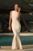 Tarna Sleeveless Slinky Maxi Dress - Bone sold by Meshki