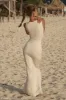 Tarna Sleeveless Slinky Maxi Dress - Bone sold by Meshki