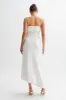 Bea Strapless Slinky Ruffle Top - White sold by Meshki