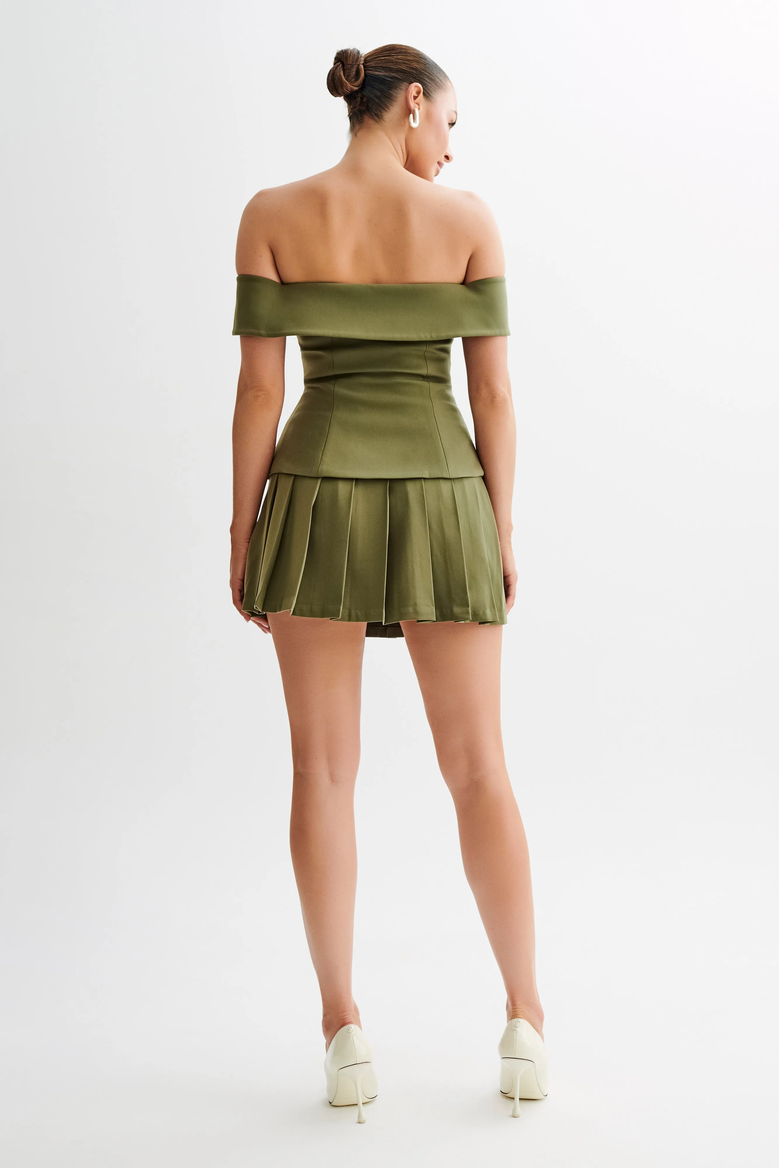 Krista Strapless Suiting Top - Military Olive sold by Meshki product image thumbnail 2