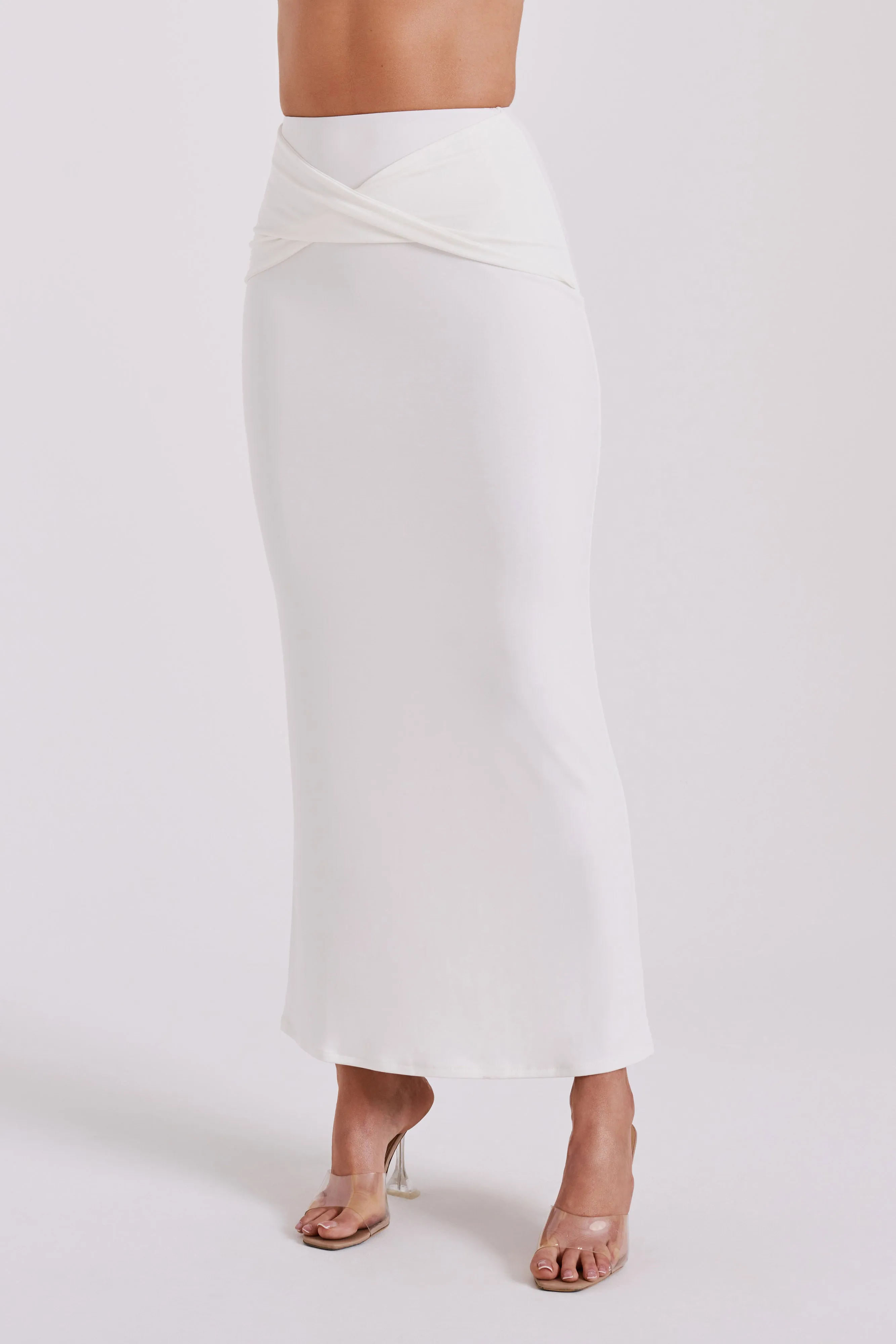 Ceri Maxi Twist Skirt - White sold by Meshki product image thumbnail 3