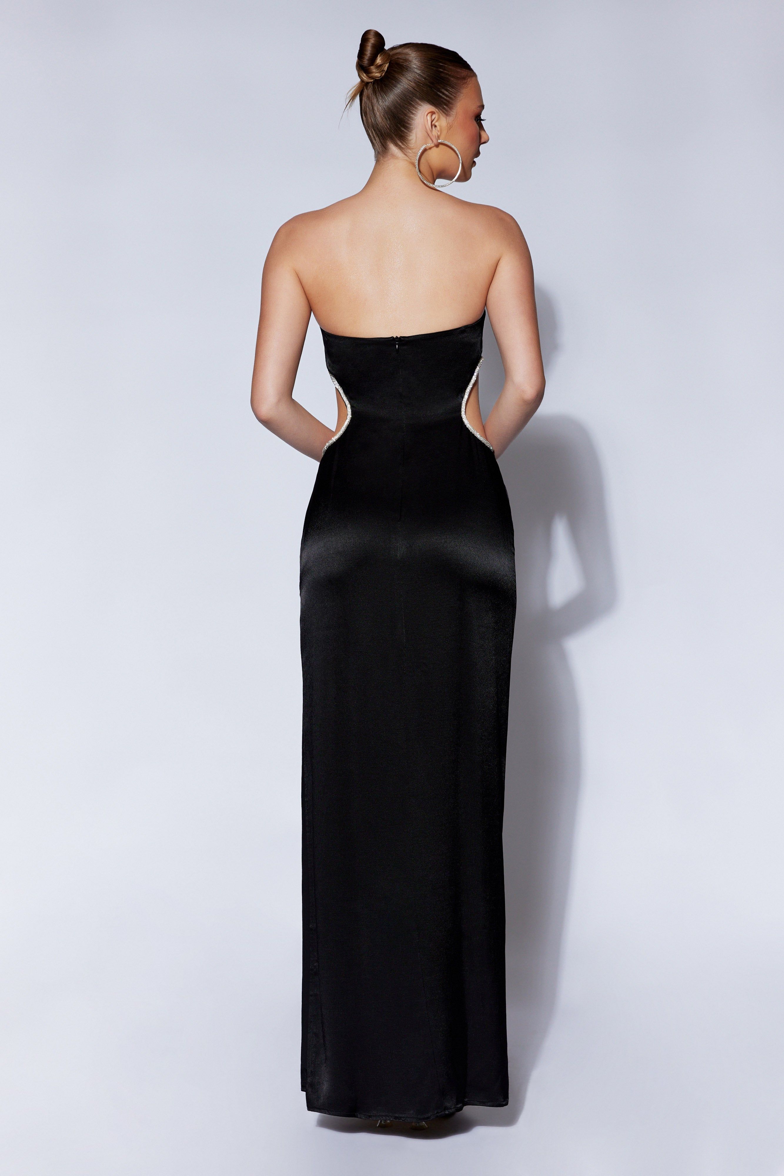 Lawry Diamante Cut Out Maxi Dress - Black sold by Meshki product image thumbnail 2