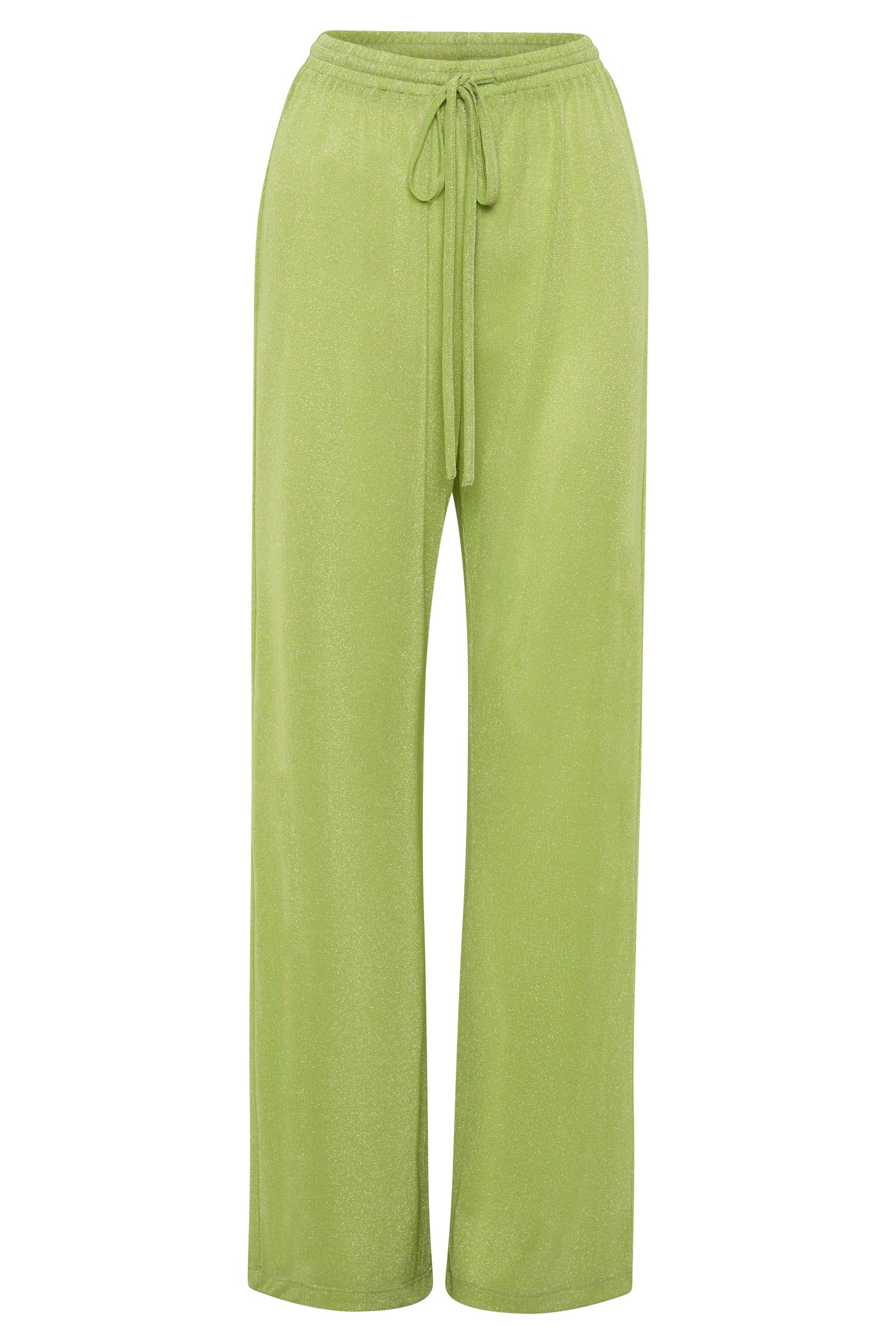 Lucille Shimmer Swim Cover Up Pants - Lime Sparkle sold by Meshki product image thumbnail 4