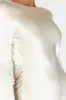 Davina Satin Long Sleeve Mini Dress - Ivory sold by Meshki