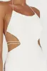 Sakura Textured Midi Dress - White sold by Meshki