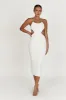 Sakura Textured Midi Dress - White sold by Meshki