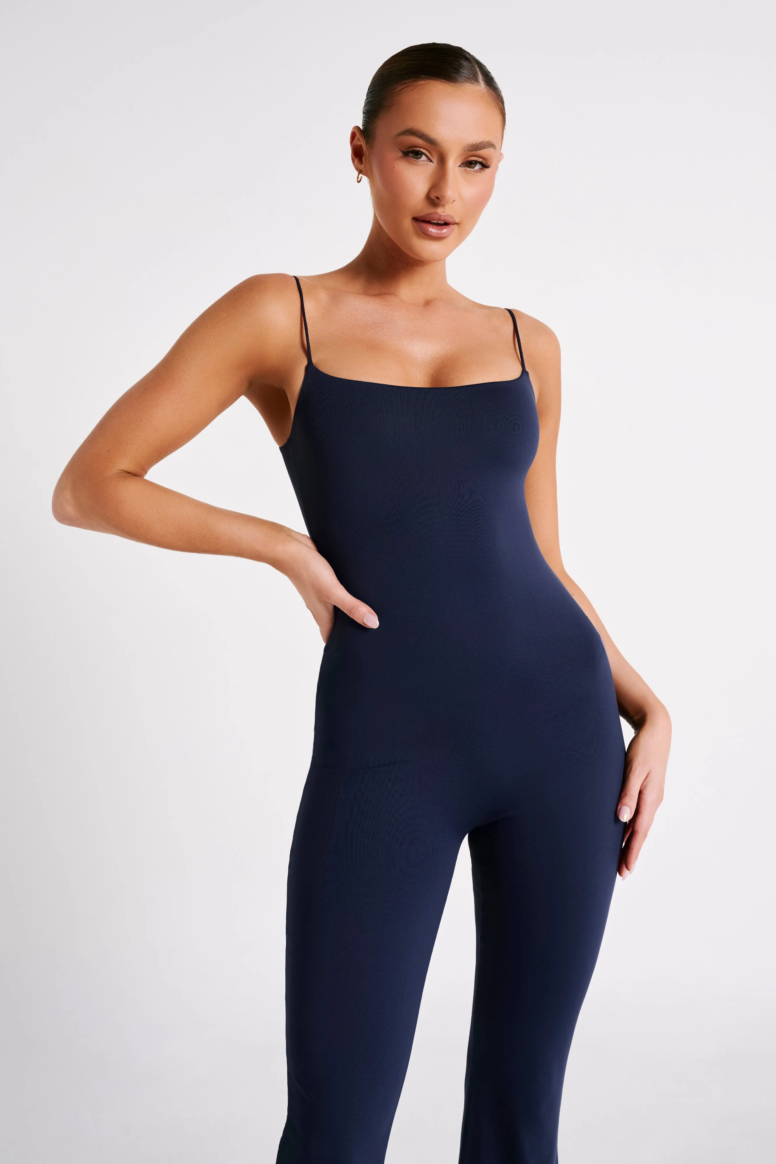 Adelaide Recycled Nylon Jumpsuit - Navy sold by Meshki product image thumbnail 5
