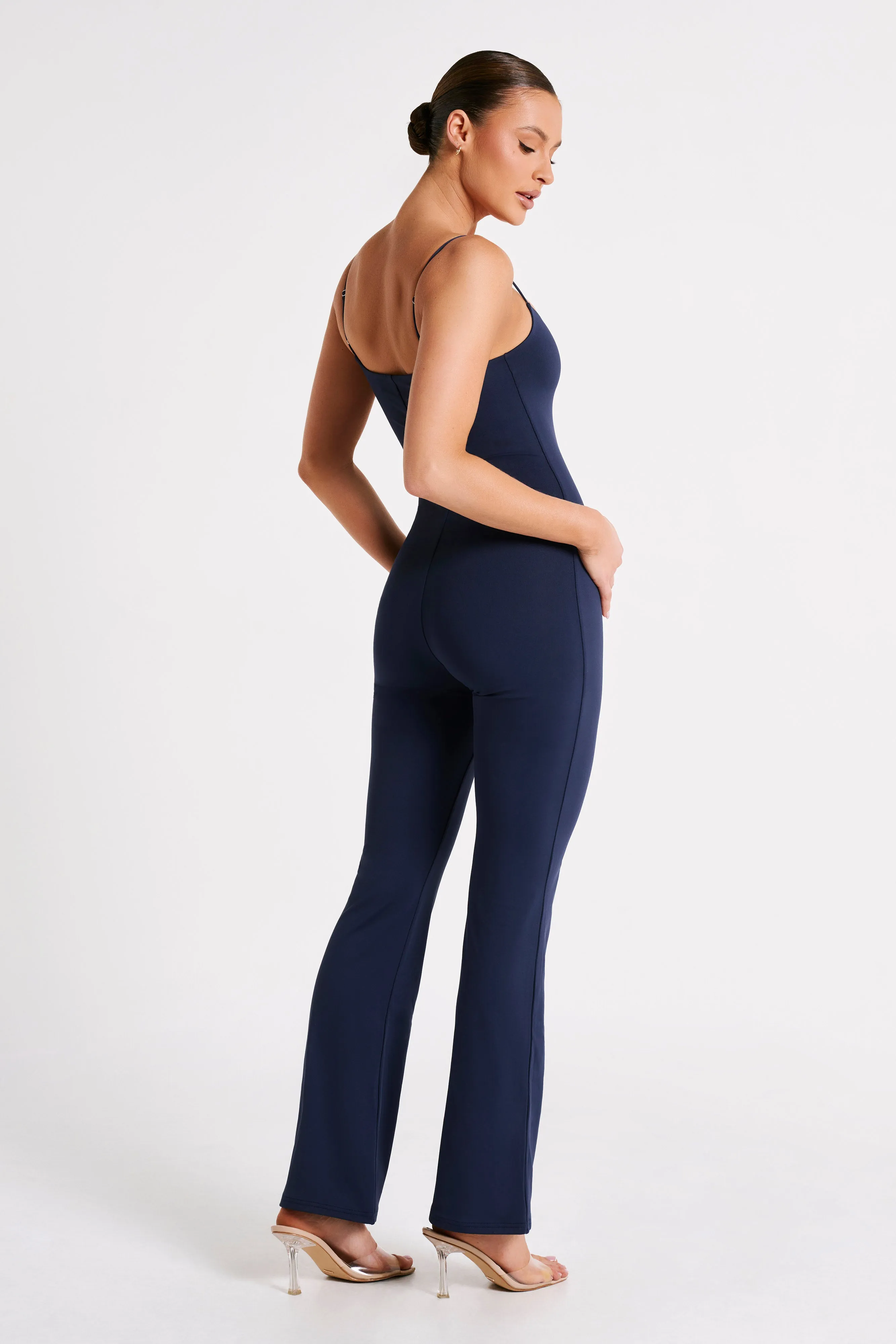 Adelaide Recycled Nylon Jumpsuit - Navy sold by Meshki product image thumbnail 2