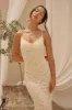 Joelle Lace Cupped Maxi Dress - Ivory sold by Meshki