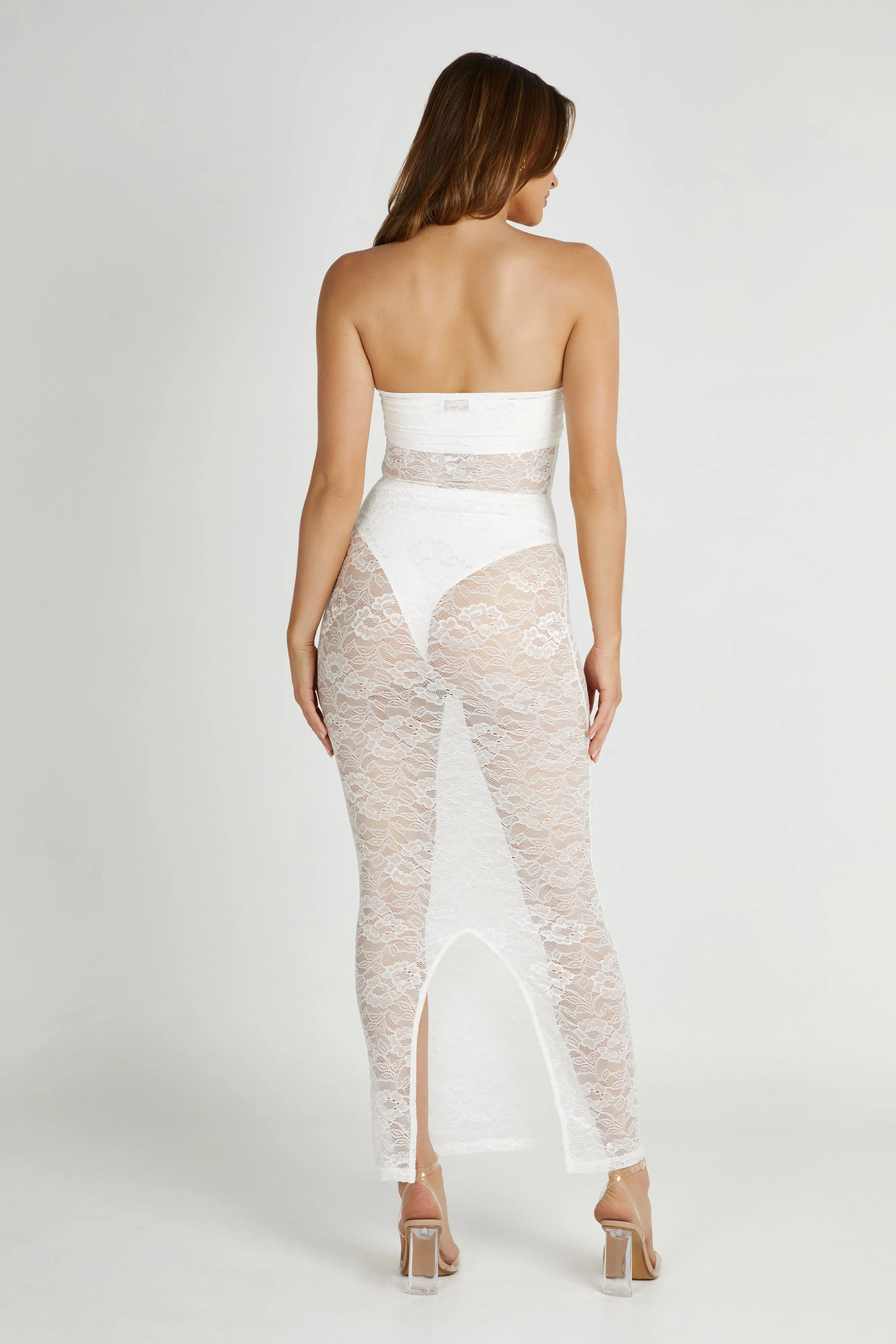 Sasha Strapless Maxi Dress - White sold by Meshki product image thumbnail 3