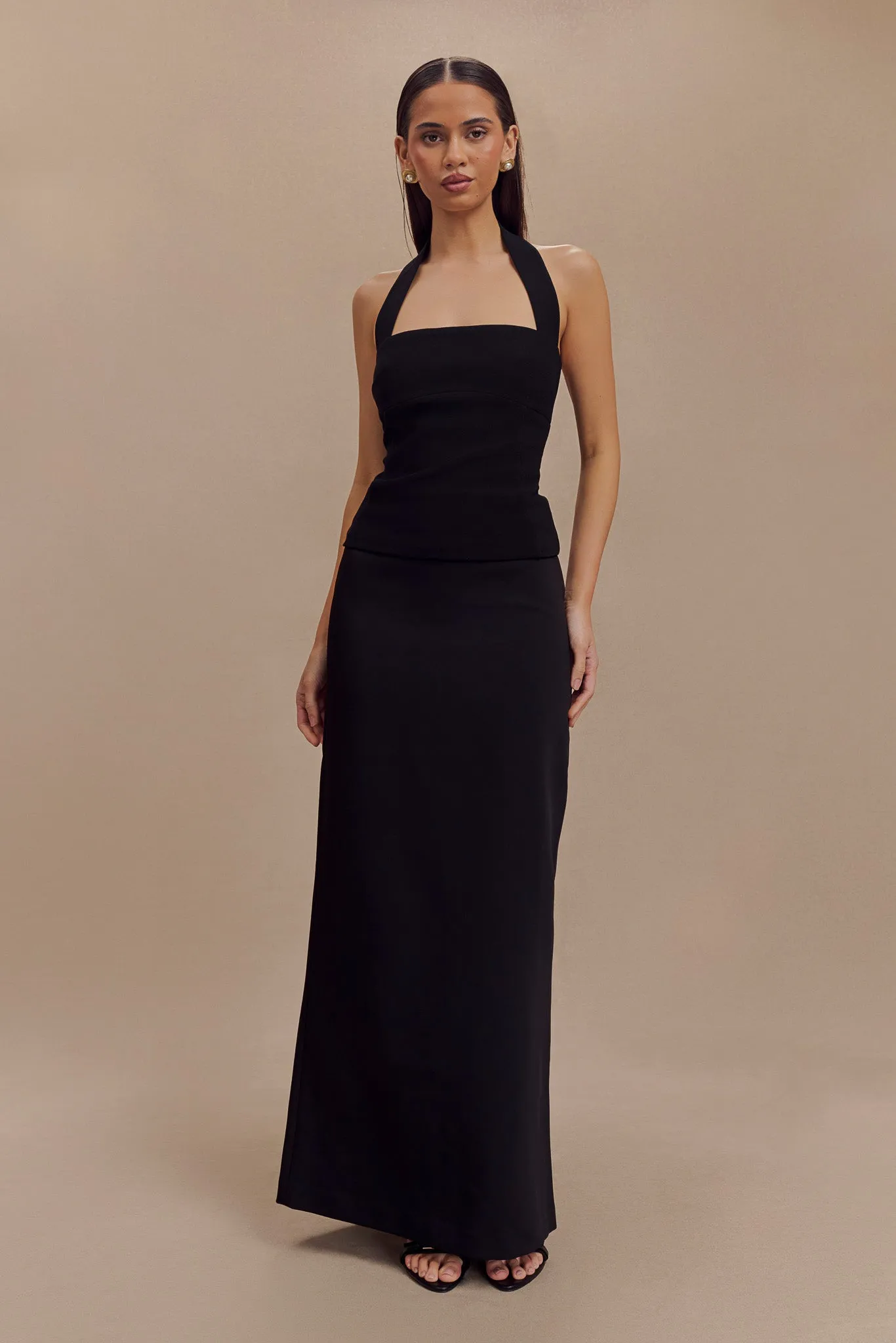 Amelita Suiting Halter Top - Black sold by Meshki product image thumbnail 4