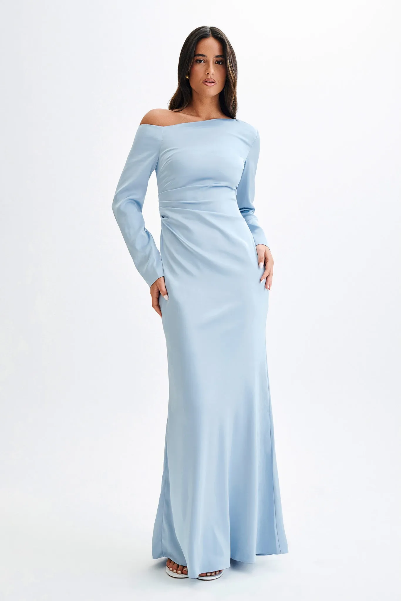 Avery Long Sleeve Maxi Dress - Cornflower Blue sold by Meshki product image thumbnail 5