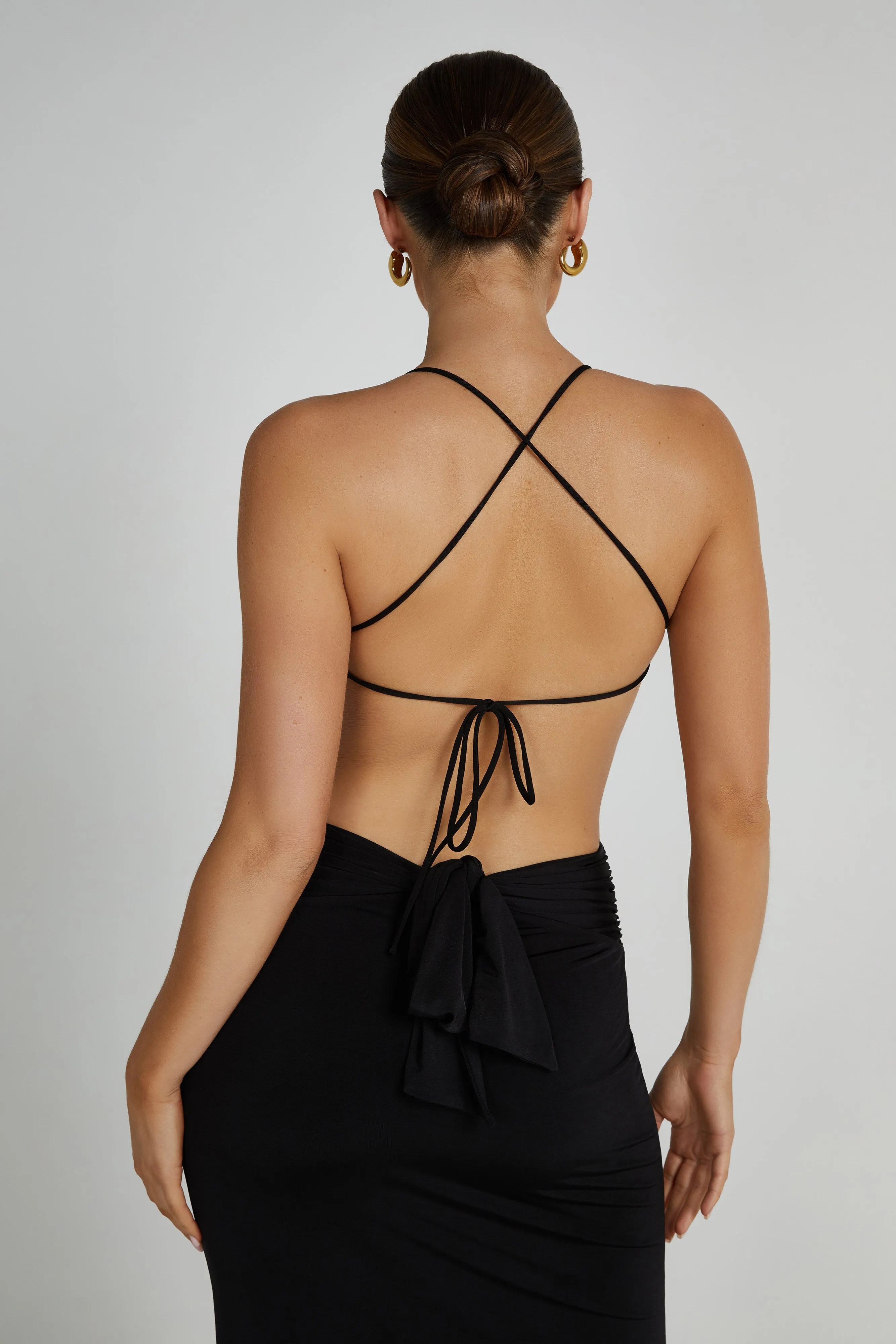 Indiana Slinky Maxi Dress - Black sold by Meshki product image thumbnail 4