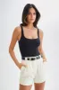 Charlie Recycled Nylon Scoop Neck Bodysuit - Black sold by Meshki