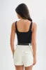 Charlie Recycled Nylon Scoop Neck Bodysuit - Black sold by Meshki