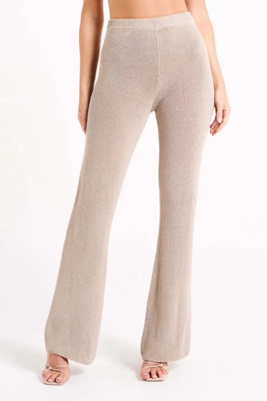 Carlota Knit Pants - Taupe sold by Meshki