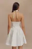 Ruby Halter Mini Dress - White sold by Meshki