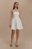 Ruby Halter Mini Dress - White sold by Meshki