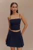 Aberley Crop Top - Dark Navy sold by Meshki