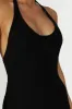 Aitana Halter Neck Knit Playsuit - Black sold by Meshki