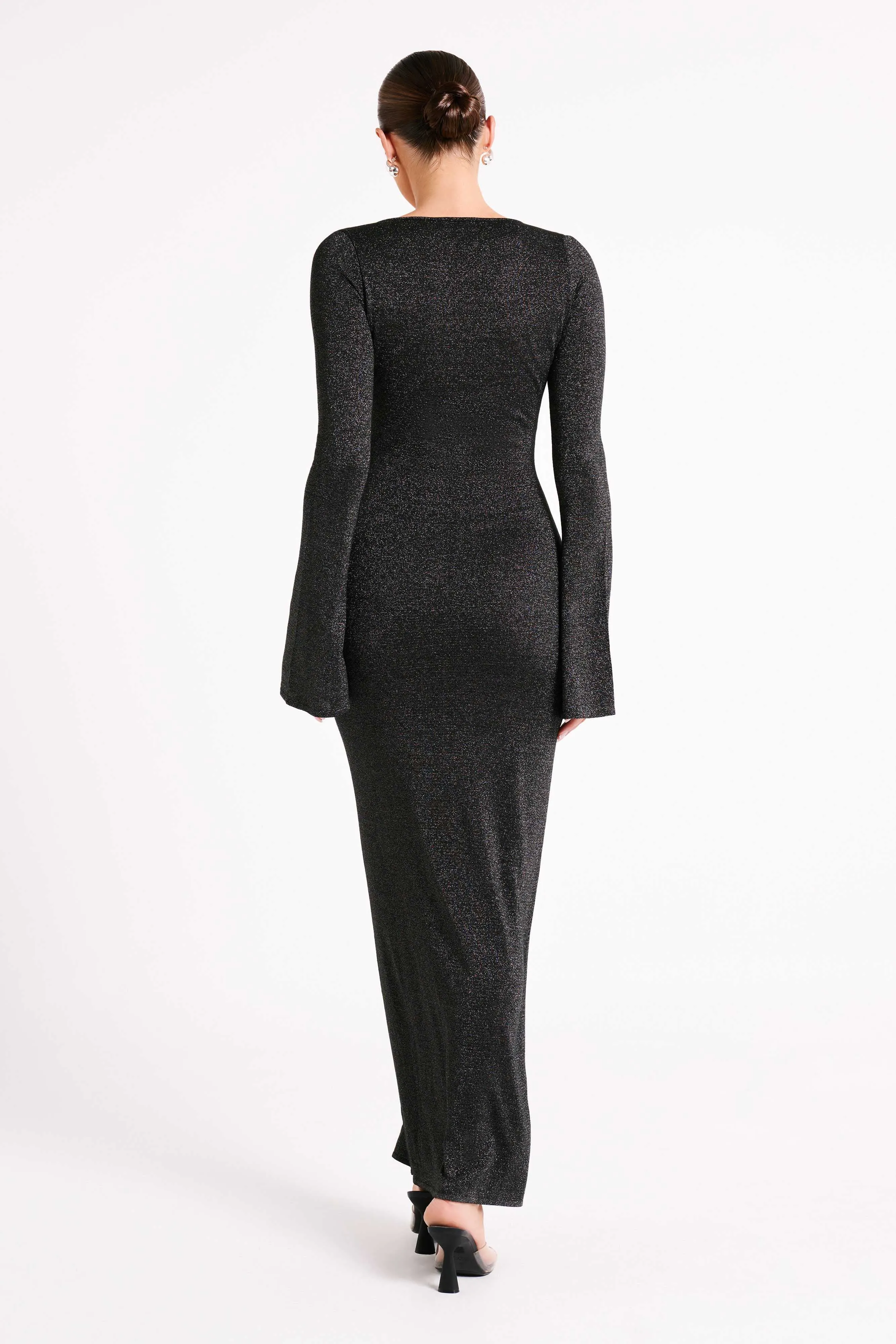Kamila Long Sleeve Midi Dress - Black sold by Meshki product image thumbnail 3