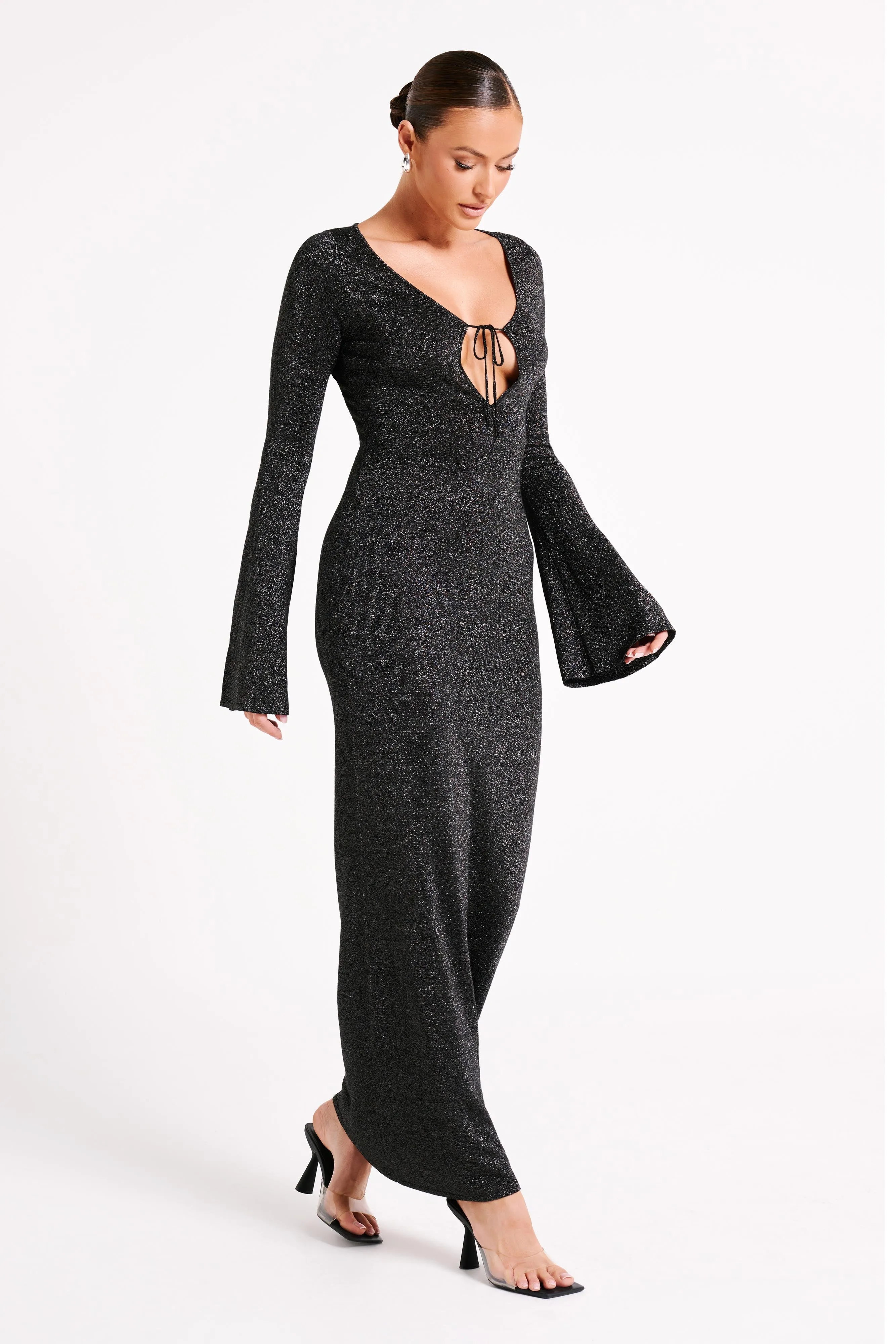 Kamila Long Sleeve Midi Dress - Black sold by Meshki product image thumbnail 4