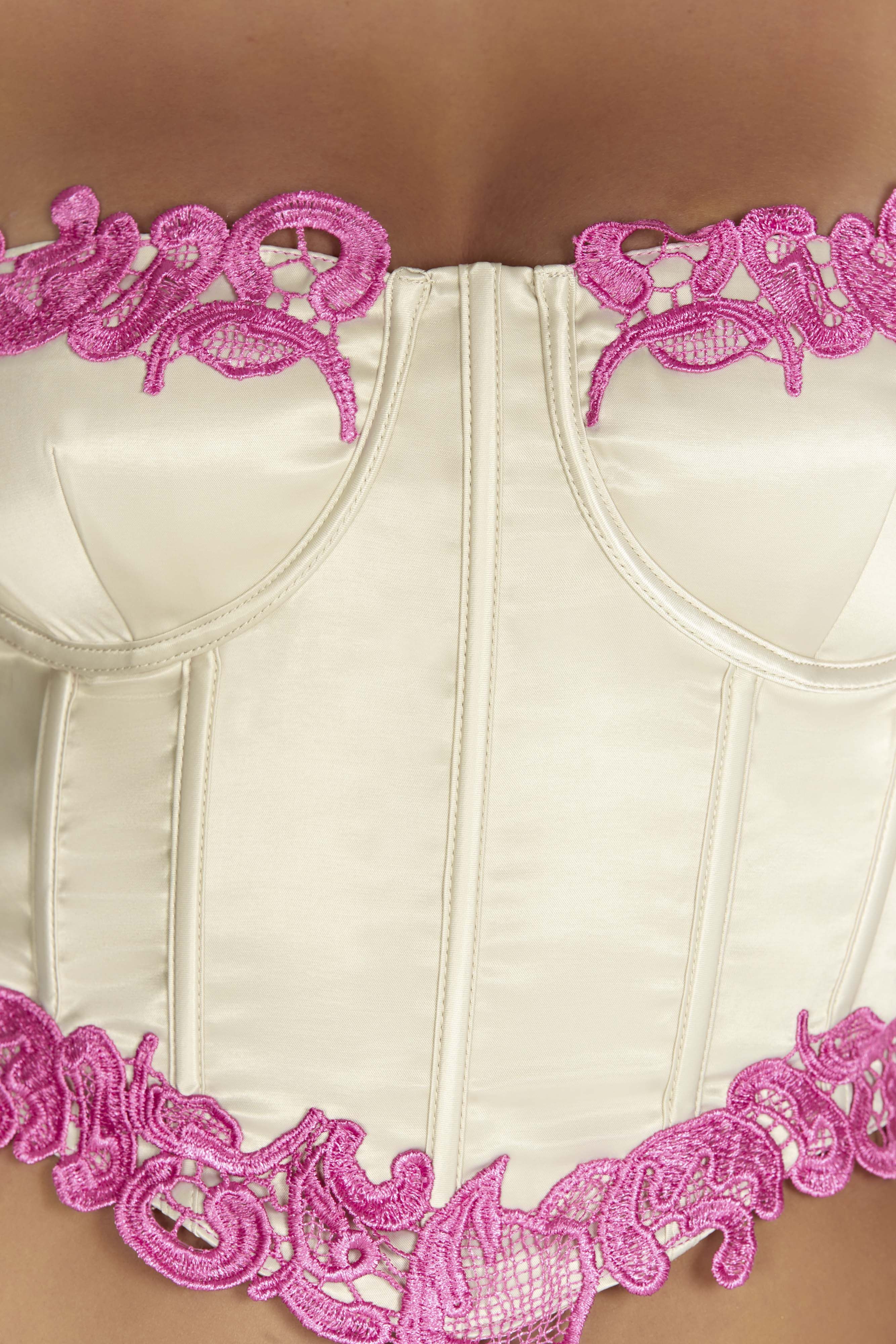 Tatiana Corset Top With Lace - Nude sold by Meshki product image thumbnail 7